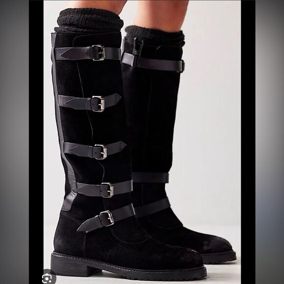 Free People Black Heeled Boots - Picture 2 of 7